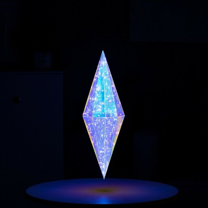 Светодиодная фигура Luazon Lighting "Кристалл", 15х45х15 см, пластик, 220 В, свечение белое (LN1223)