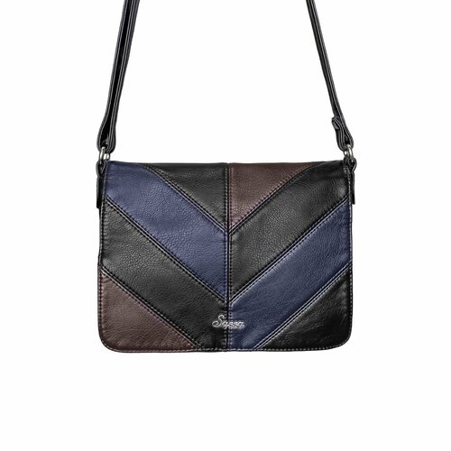 фото Сумка мессенджер sassa, черный, бордовый