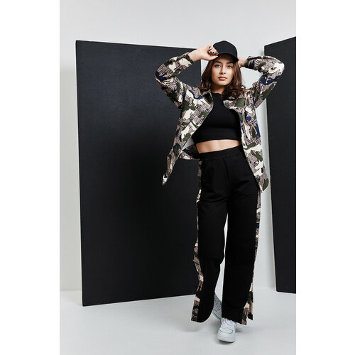 фото Костюм натали, размер 42, черный, зеленый