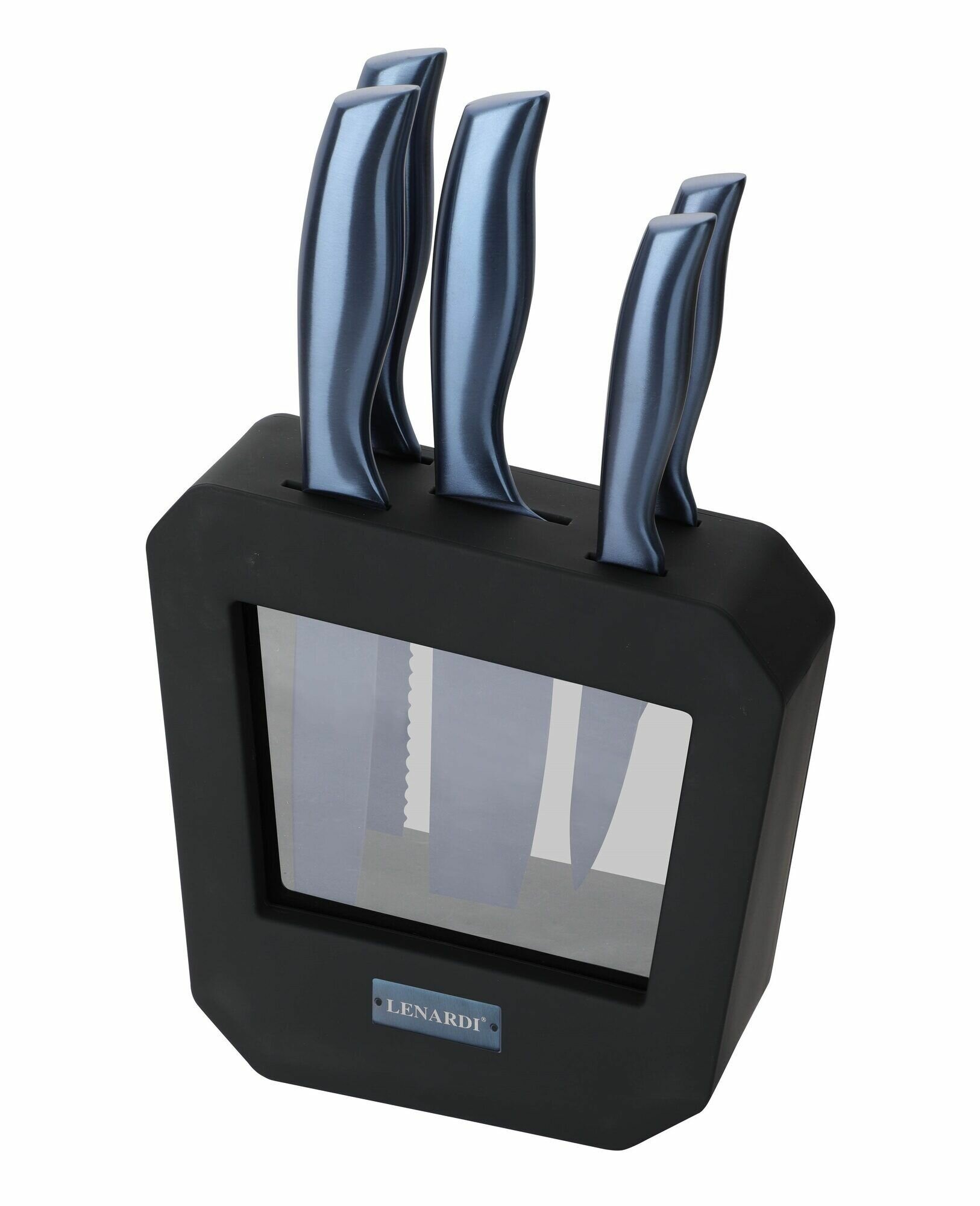 Набор 6 предметов Ножи Lenardi на подставке, нержавеющая сталь