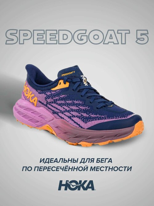 Кроссовки HOKA, полнота B, размер US8.5B/UK7/EU40 2/3/JPN25.5, синий, фиолетовый