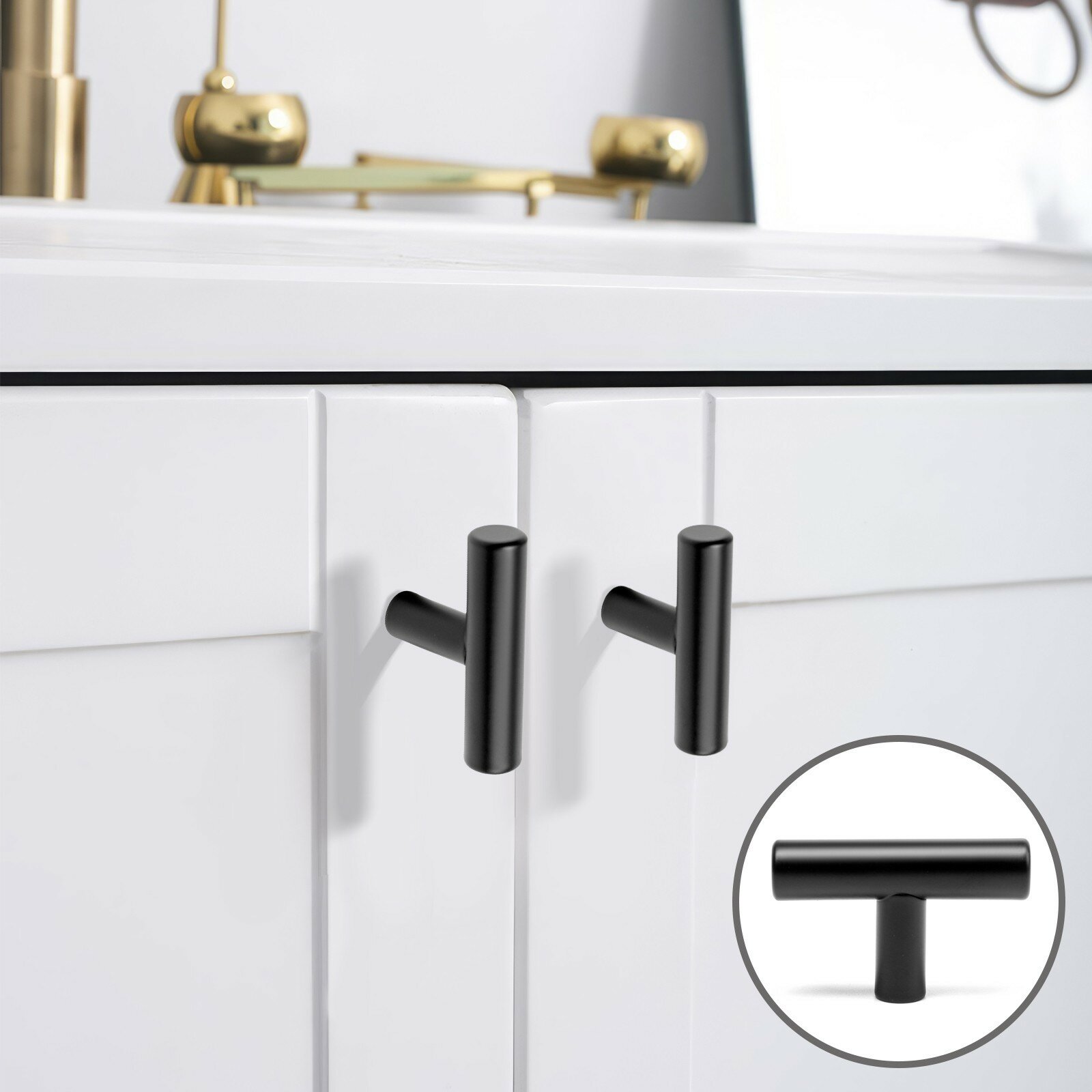 Ручка-кнопка CAPPIO PK332 LIGHT диаметр 12 мм металл цвет черный