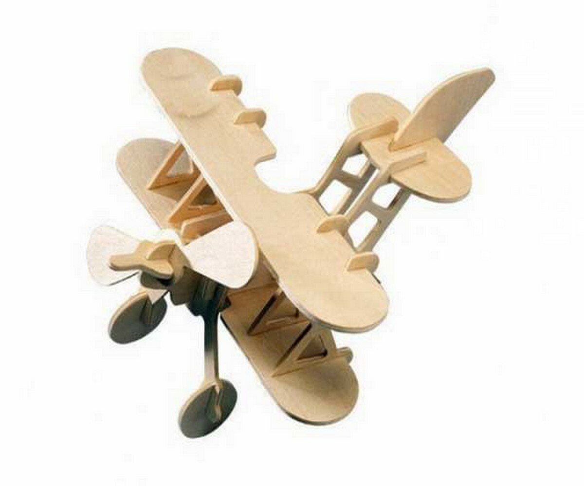 Сборная деревянная модель Wooden Toys Аэроплан - фото №7