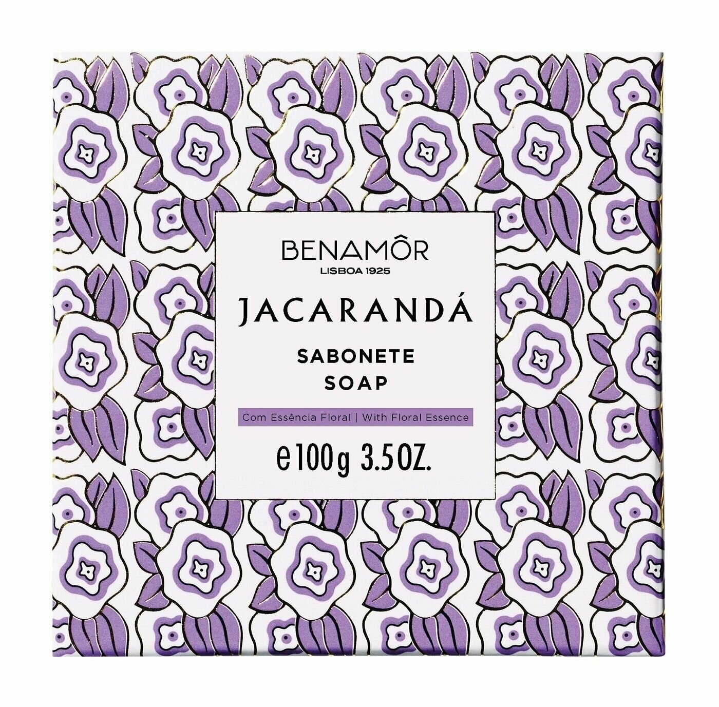 Успокаивающее парфюмированное мыло с цветочным ароматом Benamor Jacaranda Calming Perfume Soap
