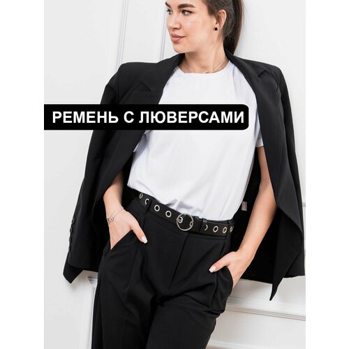 фото Ремень , размер 115, черный нет бренда