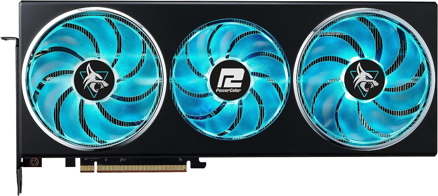 Видеокарта PowerColor AMD Radeon RX 7700XT RX7700XT 12G-L/OC 12ГБ Hellhound GDDR6 OC Ret