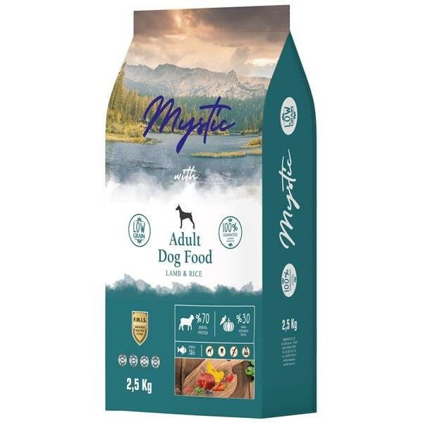 Mystic Adult Dog Food Lamb & Rice сухой корм для собак с ягненком и рисом 2,5кг
