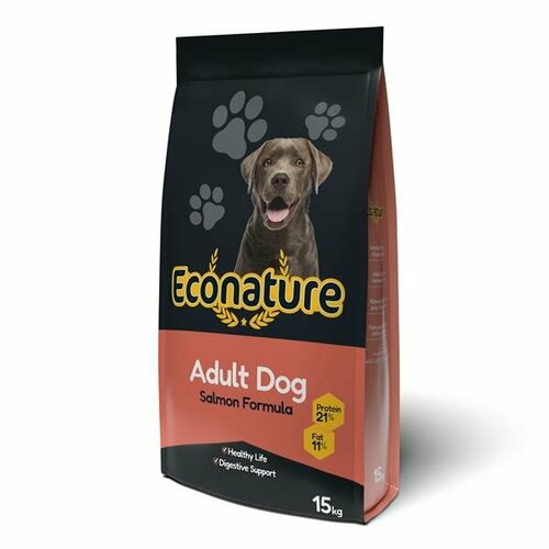 ECONATURE Adult Dog Salmon Formula сухой корм для собак с лососем 15кг