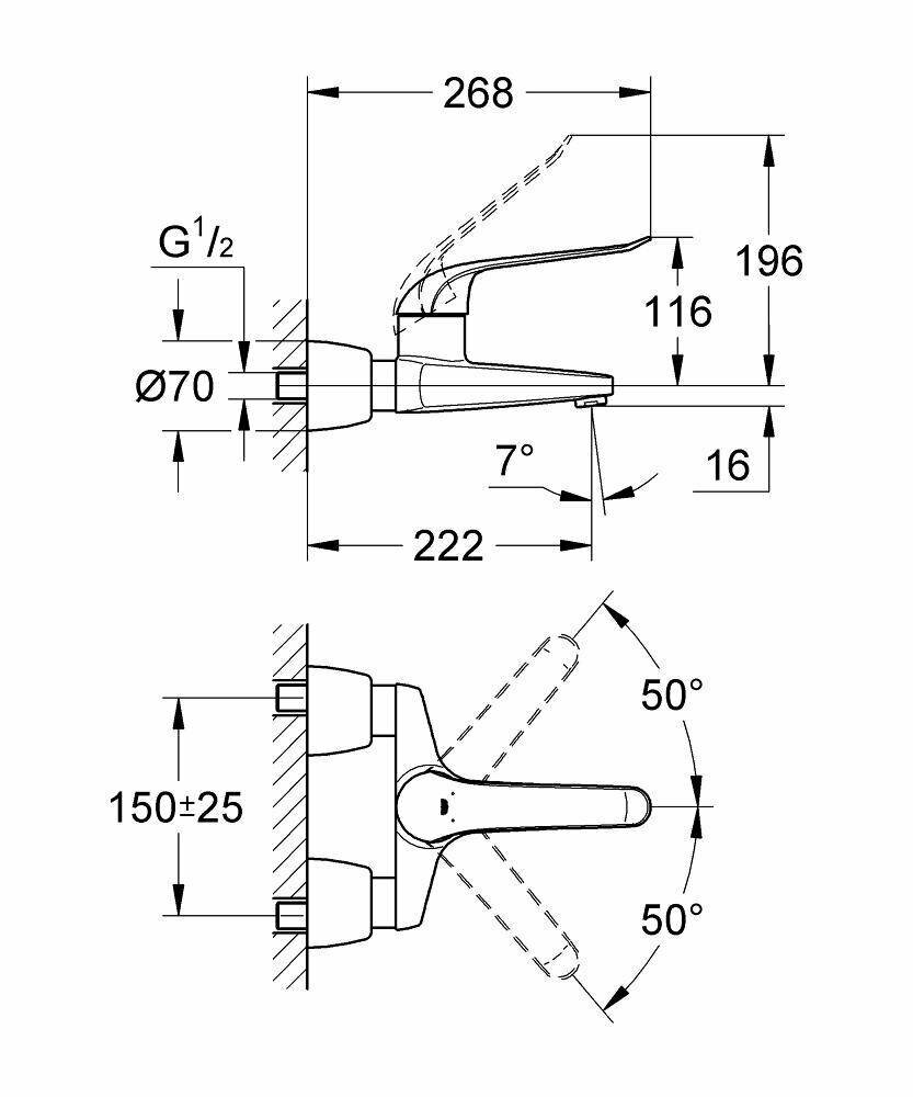 Смеситель для раковины GROHE - фото №5