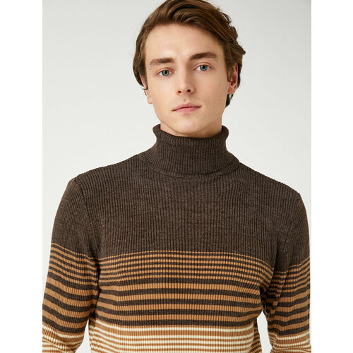 фото Свитер koton, размер 50, коричневый