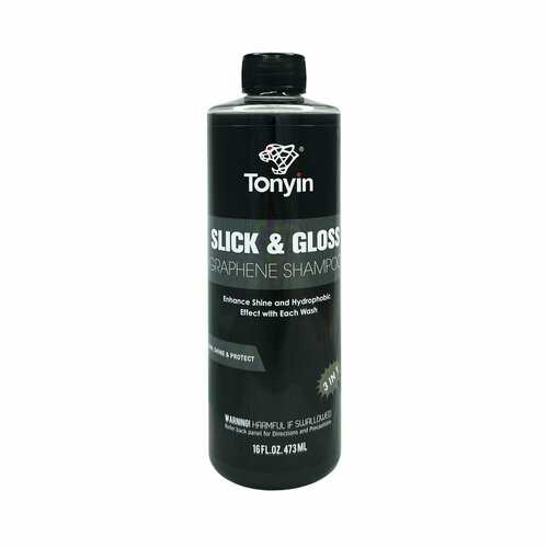 TN04D Шампунь с графеном SLICK & GLOSS GRAPHENE SHAMPOO TONYIN, 473 мл. tt06e аппарат для нанесения консервирующих покрытий pneumatic high gloss dressing gun tonyin