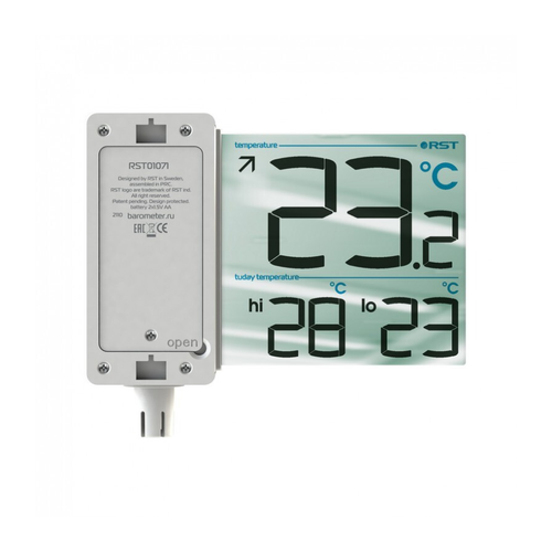 Оконный термометр с инверсивным зеркальным дисплеем RST01071 товары для дачи и сада rst оконный термометр гигрометр с инверсивным зеркальным дисплеем