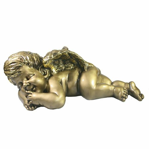 Фигура декоративная Спящий ангел цв. золото 36*19*13 см KSMR-718277/A123