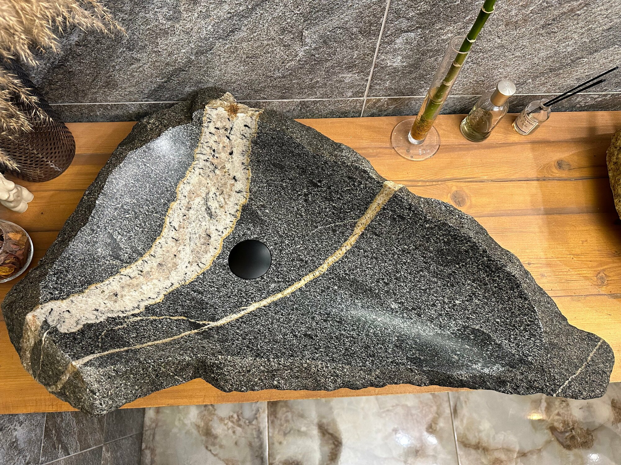 Раковина из натурального камня, Charcoal Soapstone (78x51) - фотография № 4