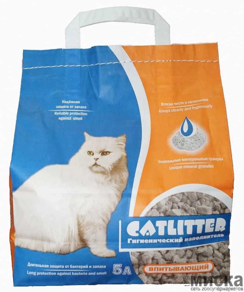 Catlitter Наполнитель для кошек гигиенический впитывающий 5л