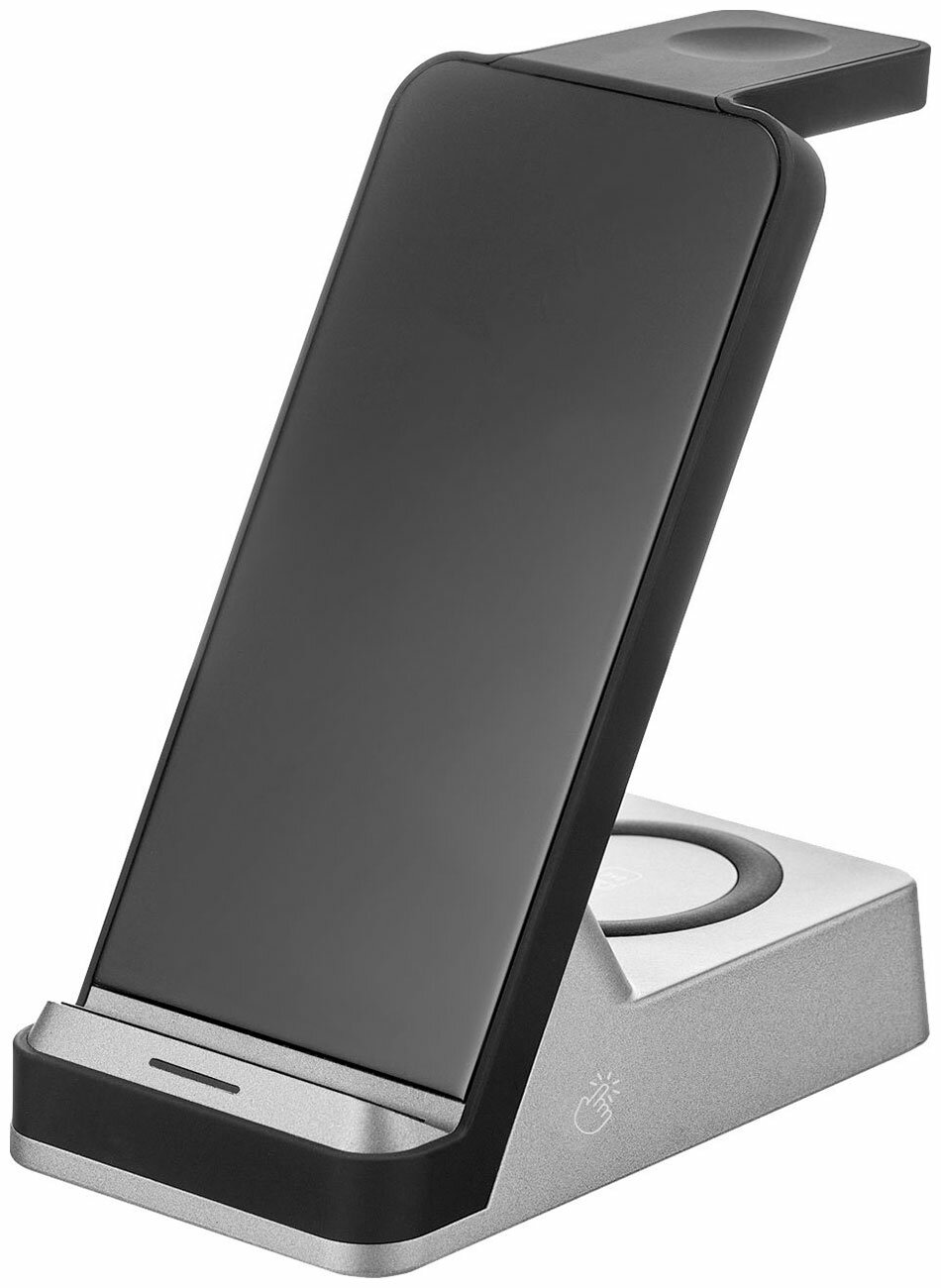 Беспроводная зарядка Rocket для iPhone 3-в-1 Stand док-станция для телефона, часов и наушников