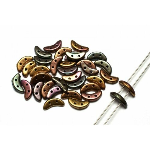 бусины crescent beads 10х3мм цвет 0310 k0175 matte metallic dark copper 708 087 5г около 40 шт Бусины Crescent beads 10х3мм, цвет 0310-K0164 Matte Metallic Bronze Iris, 708-085, 5г (около 40 шт)