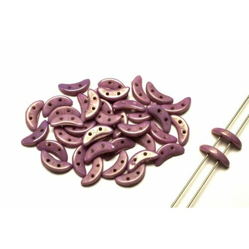 Бусины Crescent beads 10х3мм, цвет 0310-LZ02010 Luster Opaque Lilac, 708-101, 5г (около 40 шт)