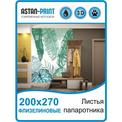 Фотообои флизелиновые Листья папоротника 200х270