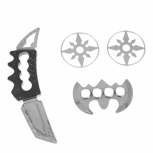 фото Набор ниндзя: 2 кастета, 2 диска (комплект из 7 шт) страна карнавалия