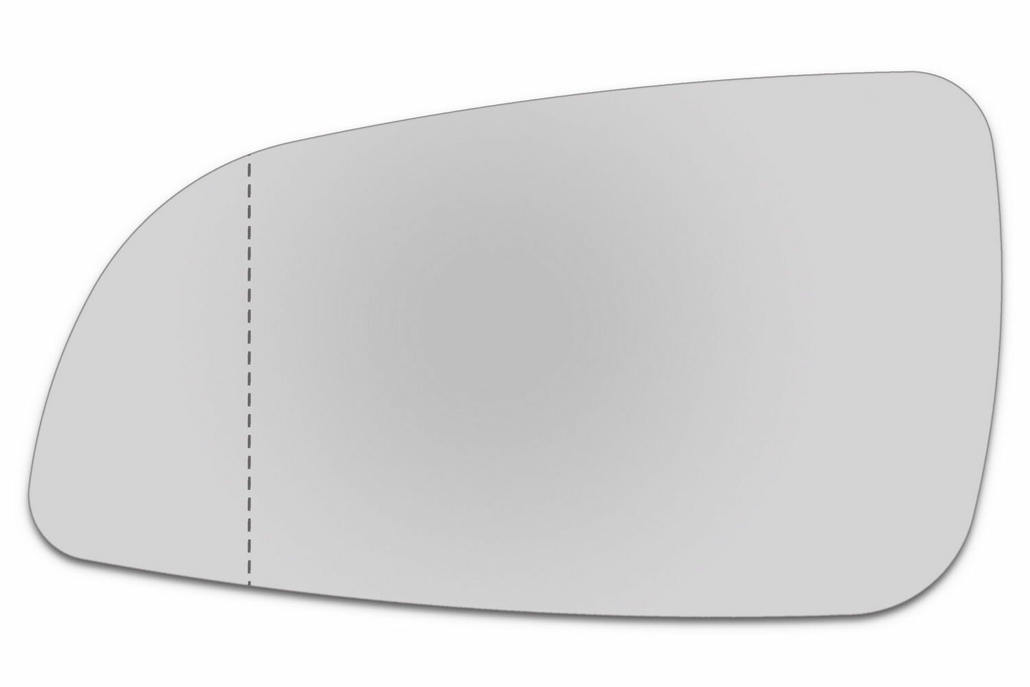 Зеркальный элемент левый OPEL Astra H (04-09) асферика нейтральный без обогрева. Размер зеркального элемента по центральной оси: высота - 96 мм, длина - 172 мм.