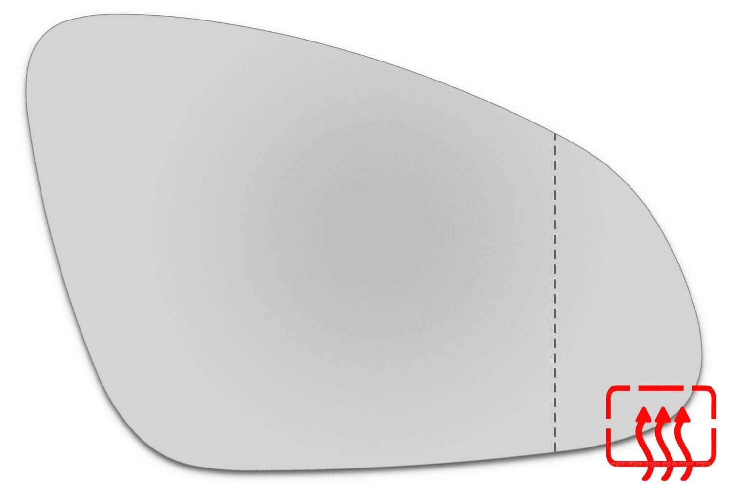 Зеркальный элемент правый OPEL Astra J (09-17) асферика нейтральный с обогревом