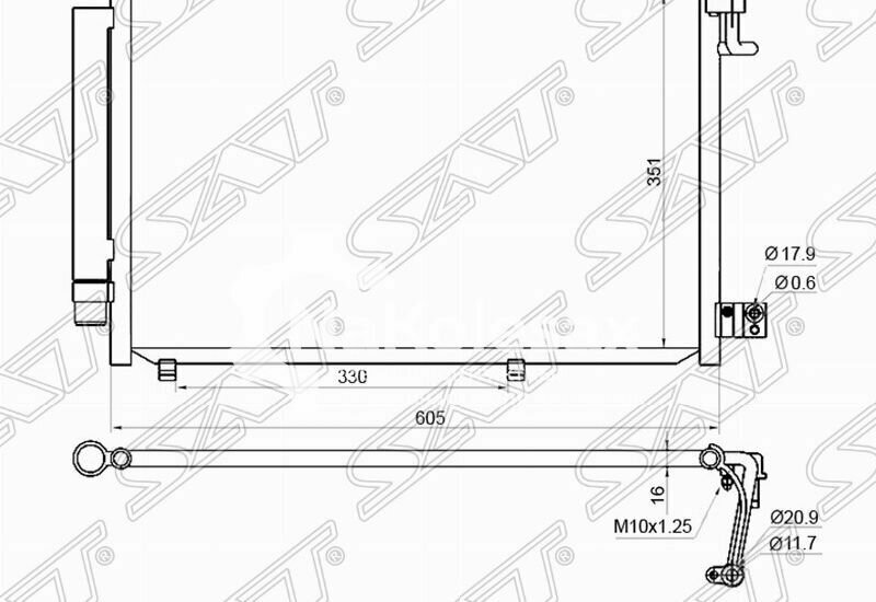 Радиатор Кондиционера Ford Focus I 98-04 Sat арт. ST-FDA4-394-0