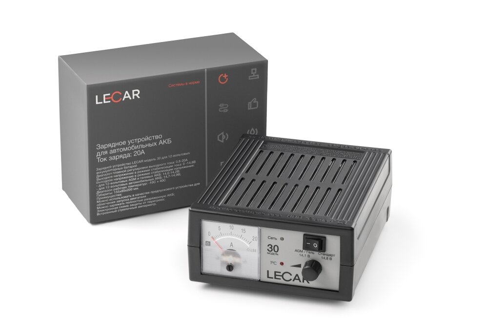 Зарядное устройство Lecar 30 для автомобильных АКБ ЛИ LECAR000032006 | цена за 1 шт