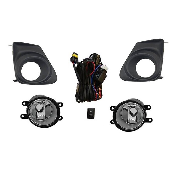 Toyota Corolla 10-13 (седан) фары противотуманные (комплект 2шт. с проводкой кнопкой решетками) DEPO 212-2079P-AQ (1 шт.)