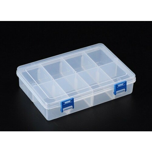 Контейнер для мелочей прямоугольный 8 ячеек 20х134х48см пластиковый съемные перегородки 1005-038 1шт 601₽