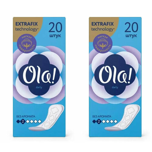 Прокладки ежедневные Ola, Classic Daily, 20 шт в упаковке, 2 уп