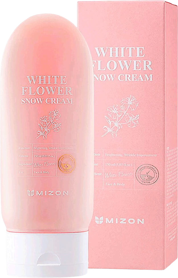 Крем для лица осветляющий на основе цветочных экстрактов Mizon White Flower Snow Cream