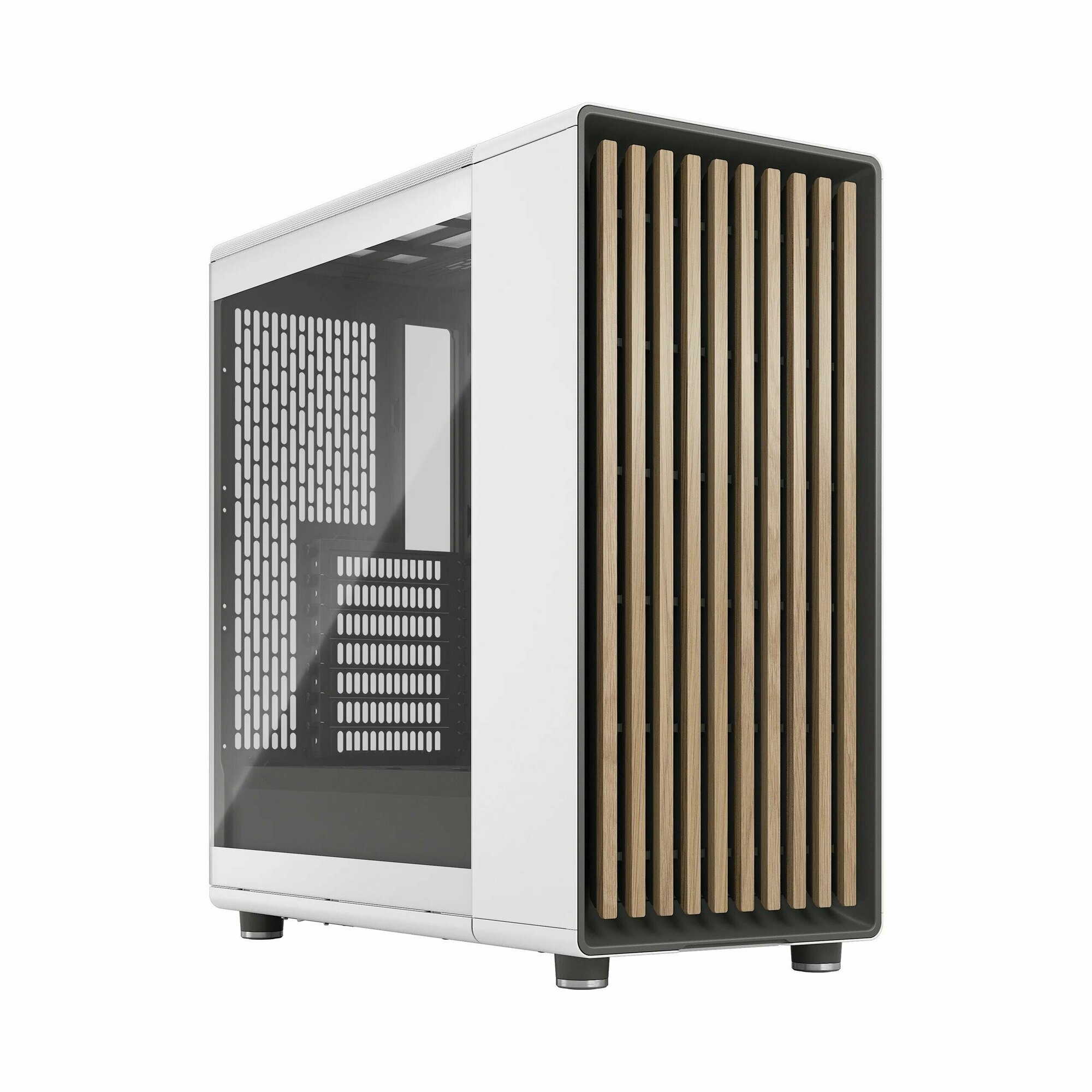 Корпус Fractal Design North TG Clear, Mid Tower, FD-C-NOR1C-04, белый