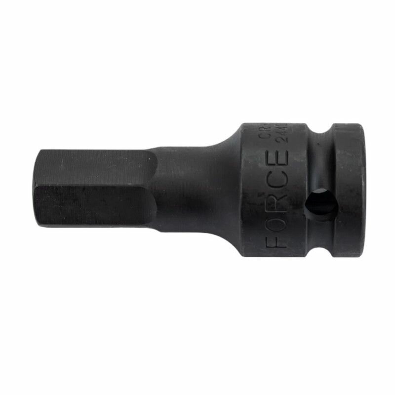Ударная цельная головка-бита 1/2" шестигранная, 14 мм, L60 мм, Force 24406014