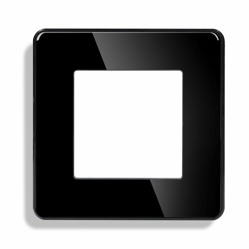 Рамка однопостовая стеклянная черная 25D округлая 8686мм TAWOIA 830₽