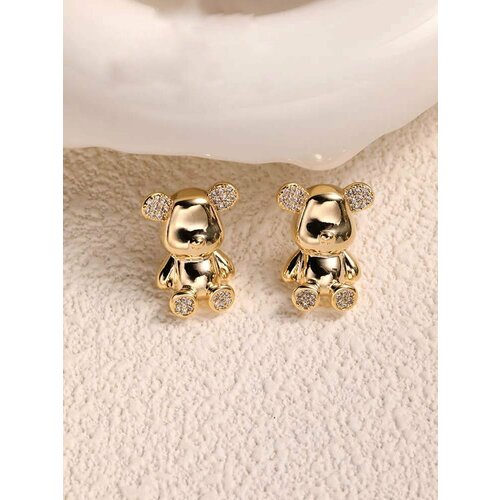 Серьги пусеты Kyle, размер 18 мм, золотистый