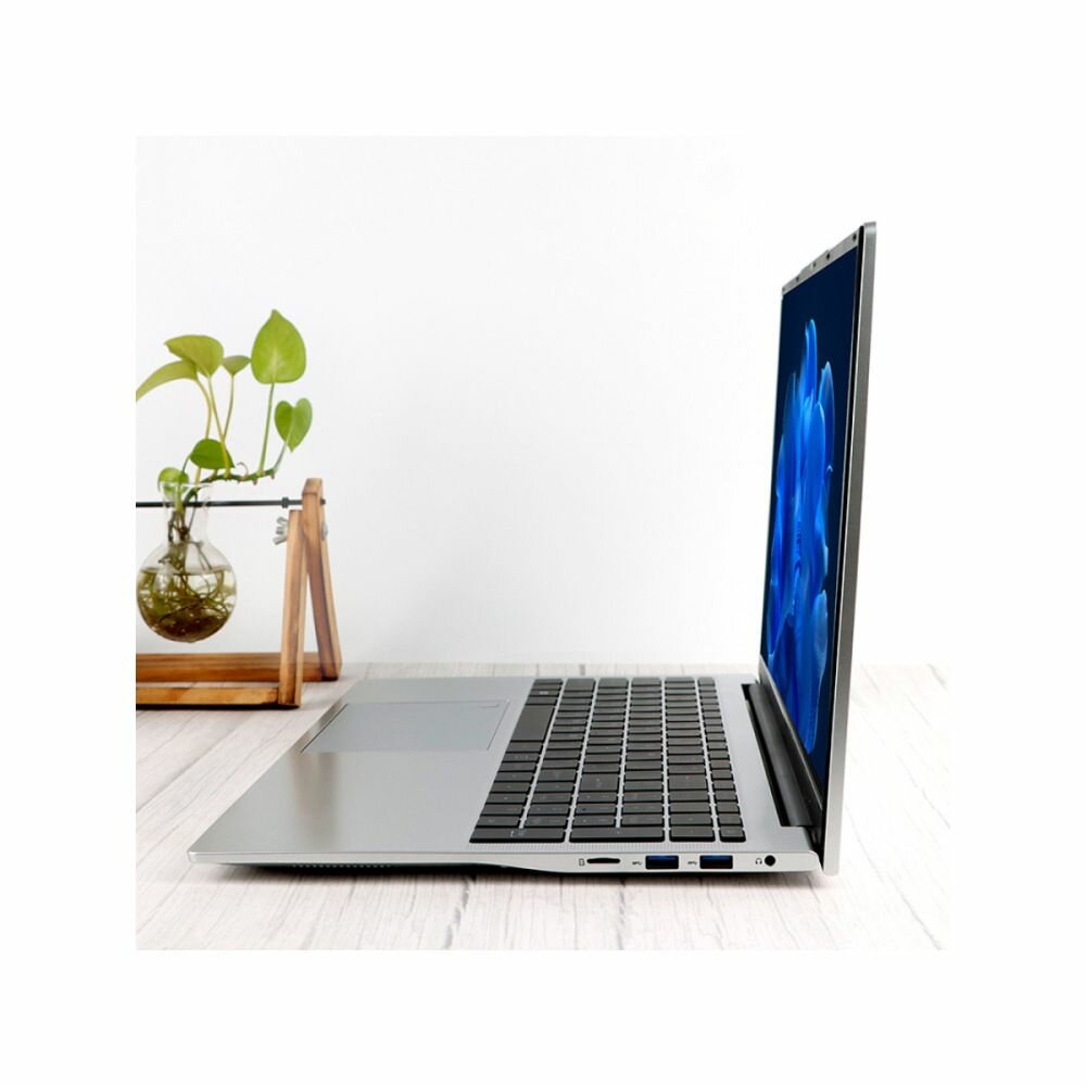 17.3-дюймовый тонкий ноутбук N5095 с русской Windows 11, клавиатурой с подсветкой, разблокировкой по отпечатку пальца, Intel Celeron,1024,16 ГБ, серебристый — фото 1
