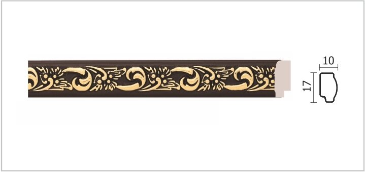 Молдинг Dekor-Dizayn 158-39G Хай Тек Д2400хВ17хТ10 / Декор Дизайн.