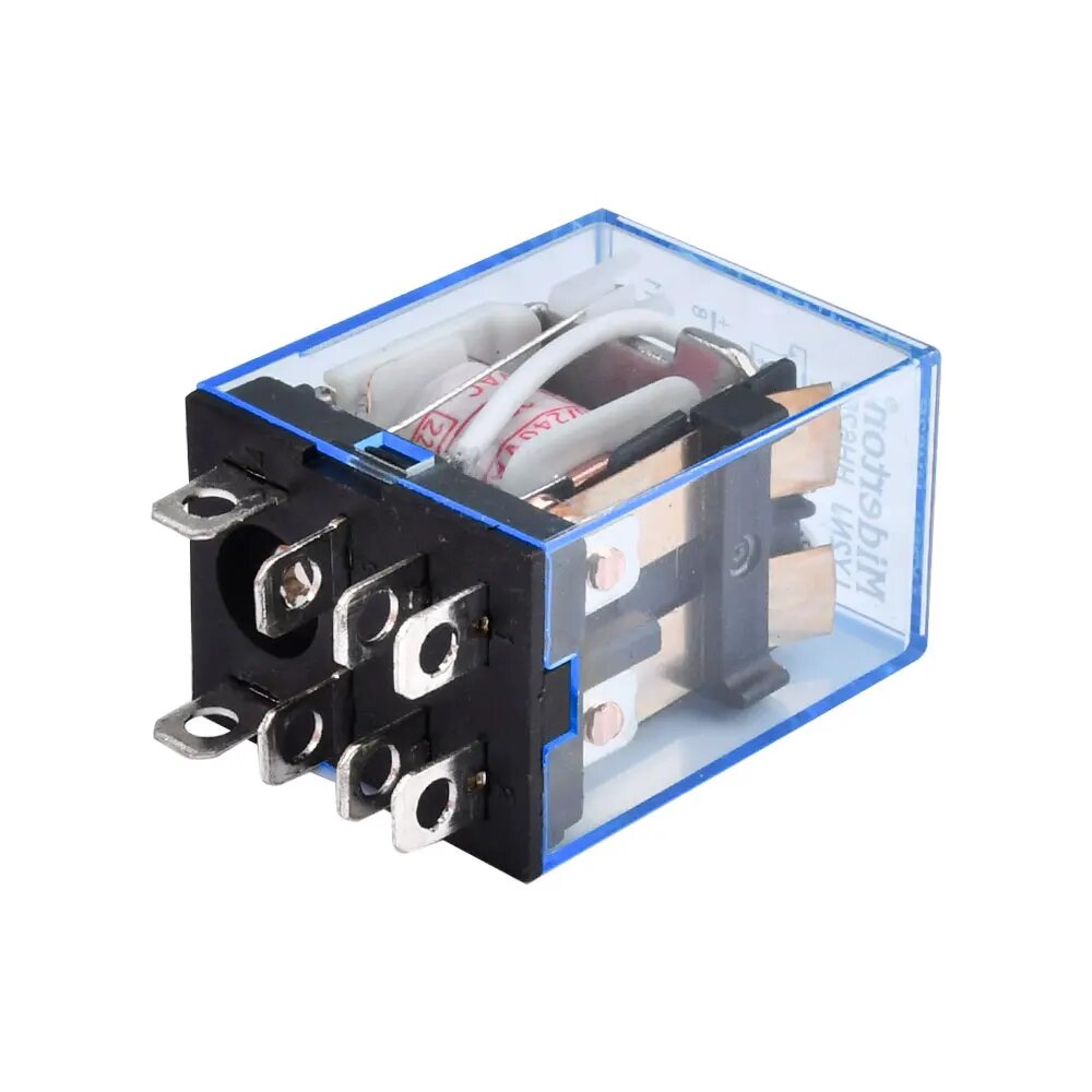 AC110/220V DC12/24V Мини-промежуточное реле LY2NJ 8-контактный 10A модуль электромагнитного реле общего назначения для промышленного управления, DC 24V
