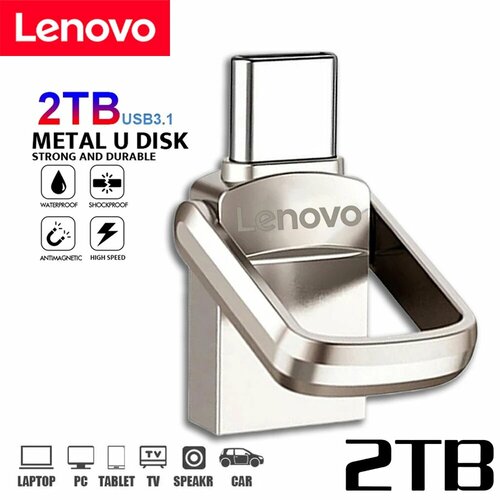 Lenovo USB накопитель 2 ТБ 2TB Silver 370₽