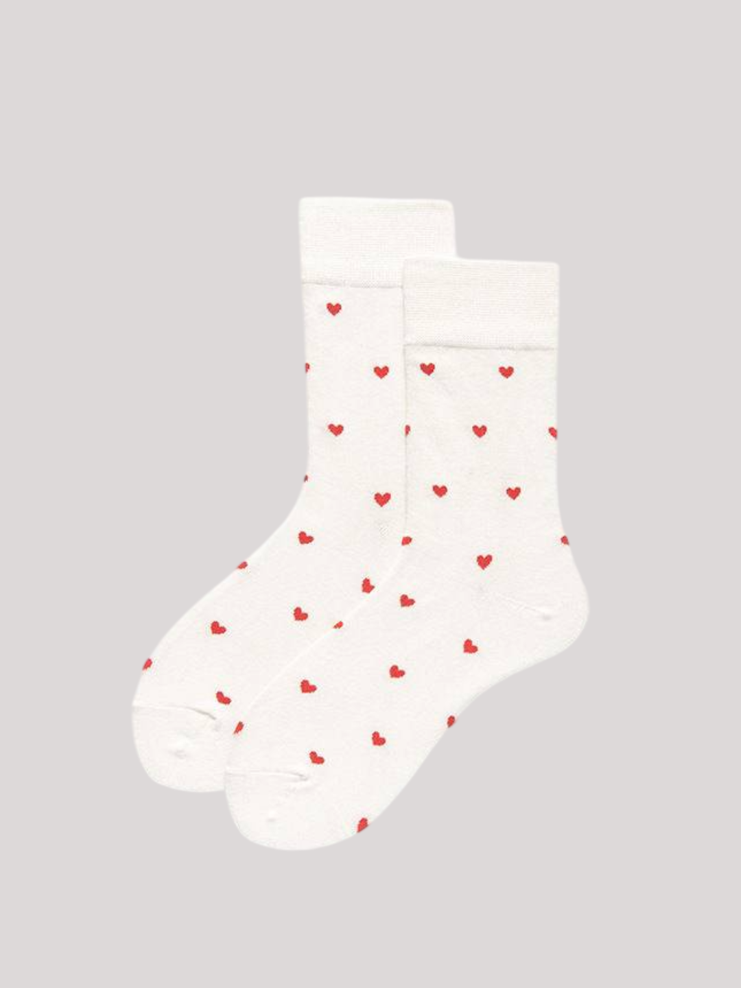 Носки #цветные носки носки с романтичным дизайном в виде сердечка, комплект, 10 den, 2 пары, размер 36/40, white/m — фото 1