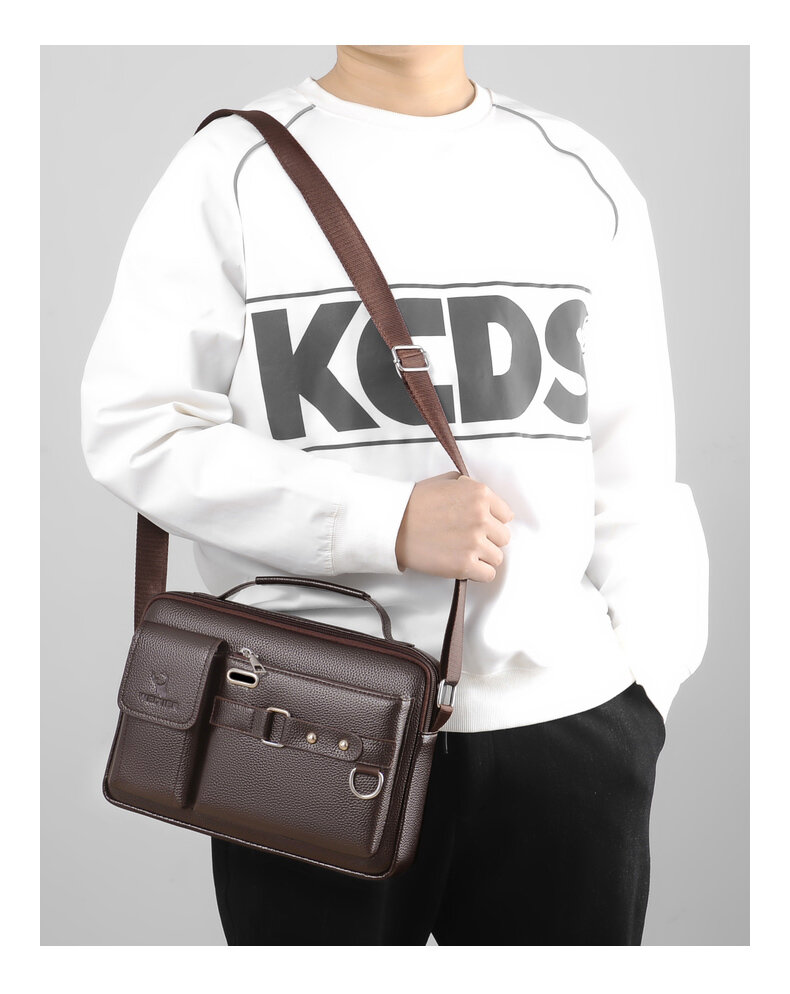 Сумка кросс-боди Babak, фактура зернистая, коричневый — фото 1