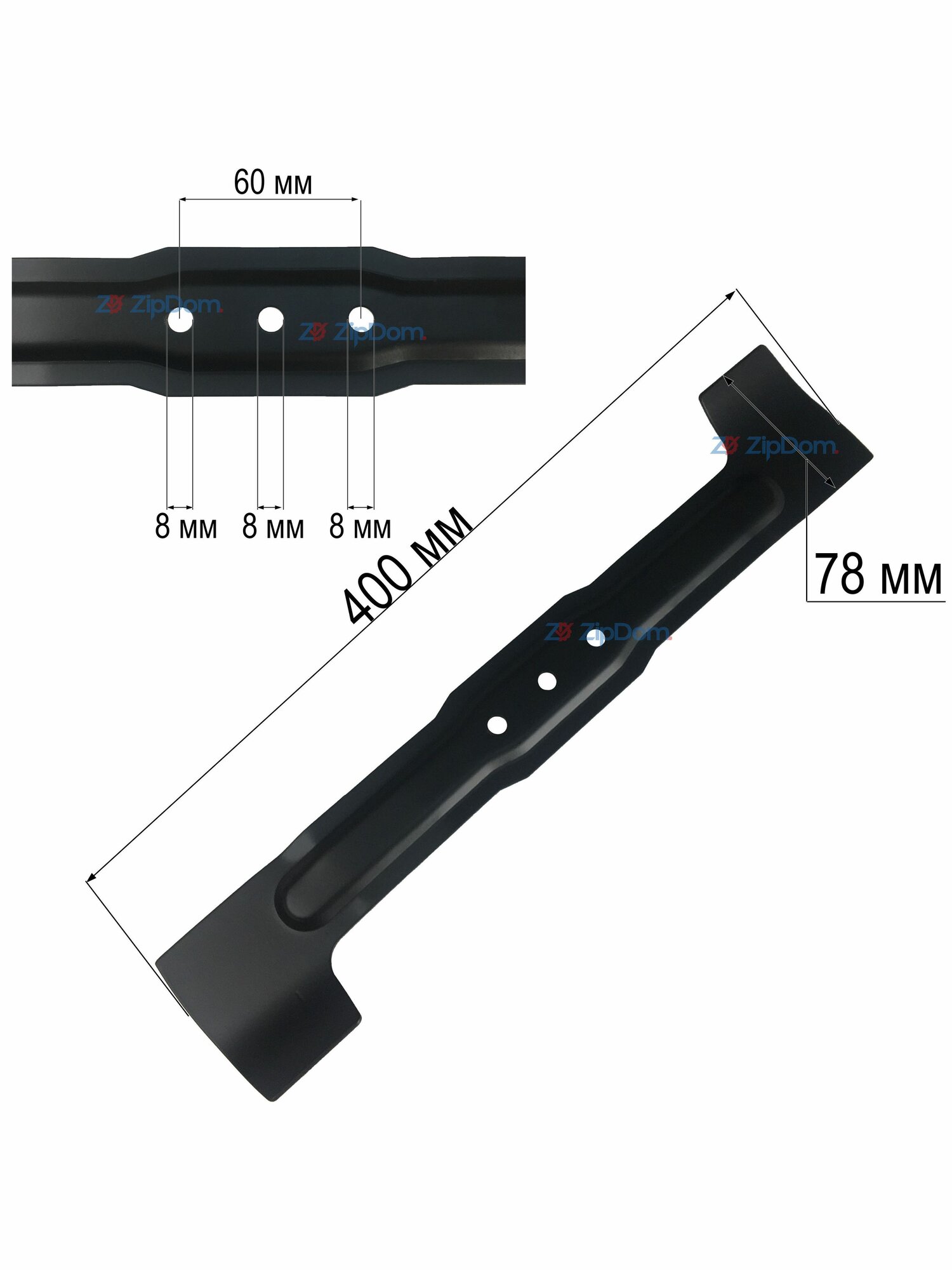 Нож подходит для электрической газонокосилки BOSCH Rotak 40 (замена для F016L65923) (40 см.)