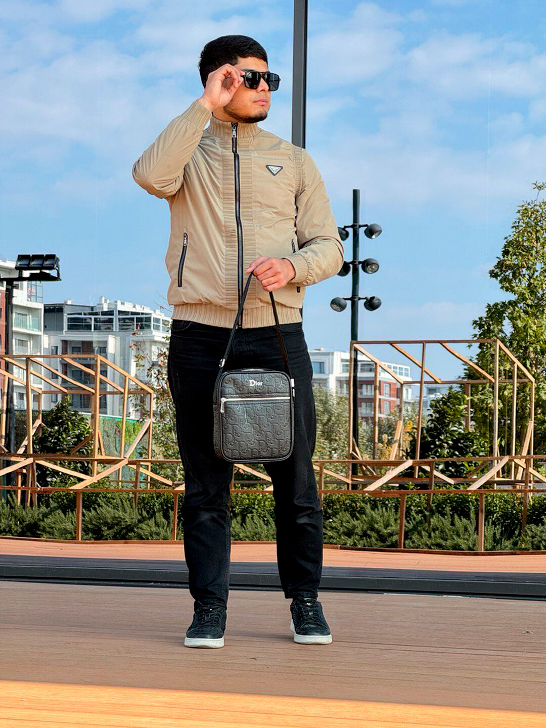 Сумка кросс-боди , фактура матовая, хром — фото 1