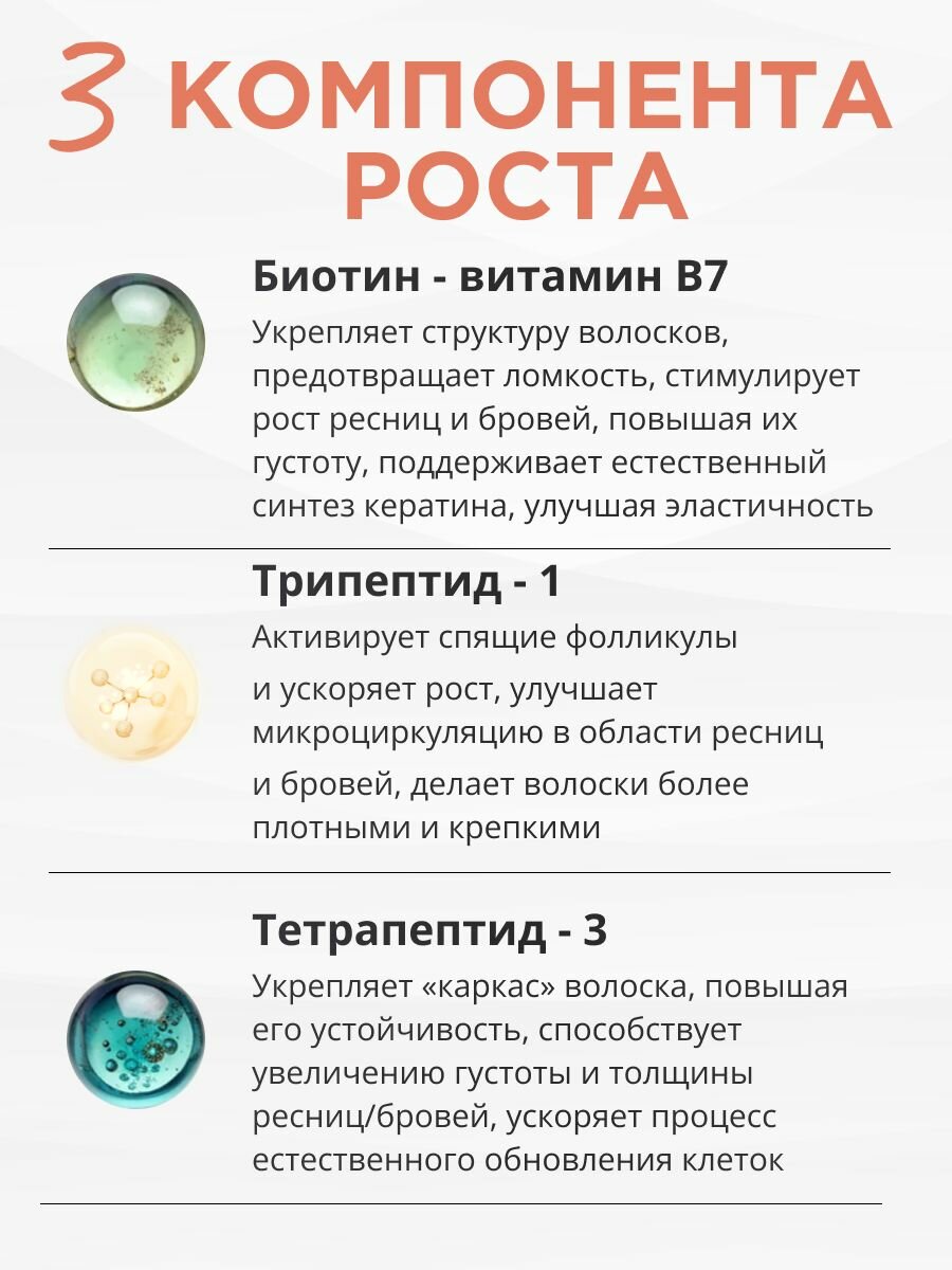 Картинки Сыворотка для роста ресниц, Сыворотка для роста бровей, 2 в 1, 7 мл