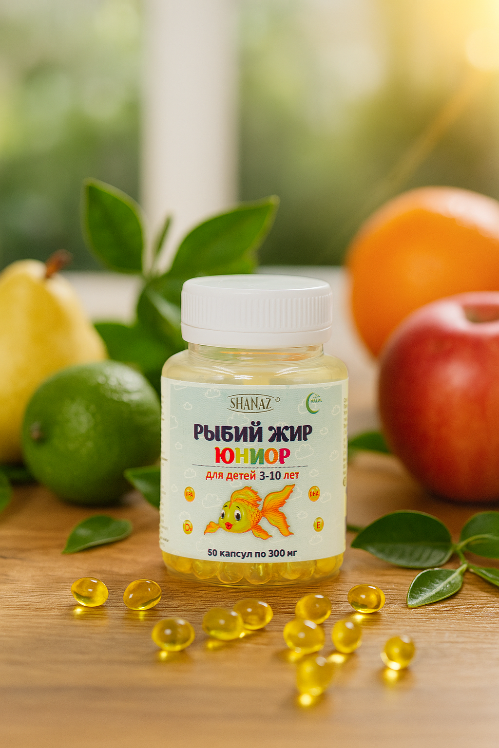 Рыбий жир Юниор 300 мг 50 капсул Источник Омега-3 – забота о здоровье ребёнка каждый день