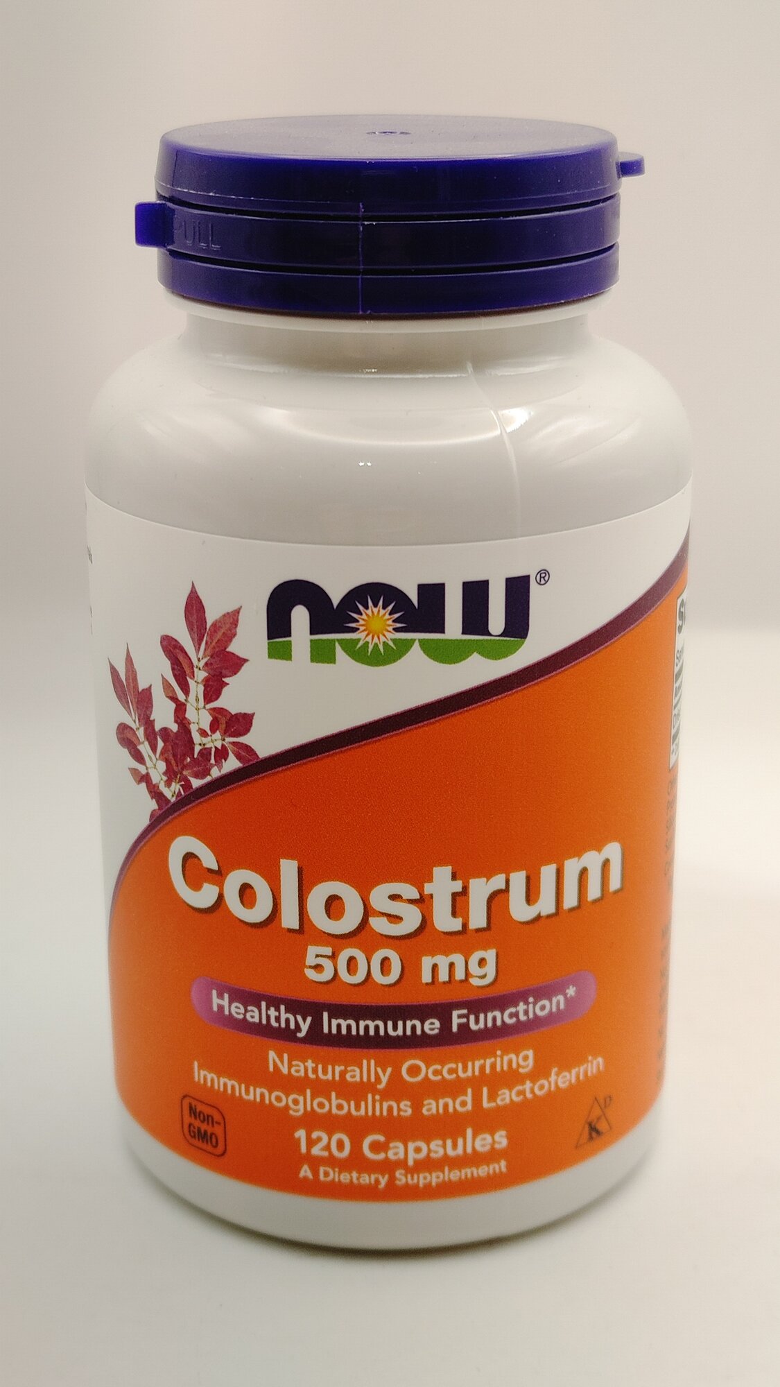 NOW Colostrum, Колострум для иммунитета, молозиво 500 мг 120 капсул