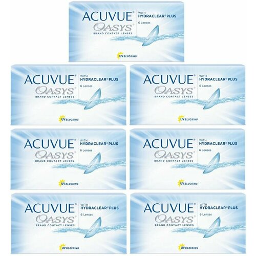 Контактные линзы ACUVUE Oasys with Hydraclear Plus, 6 шт., R 8,8, D -11,5, 7 уп.