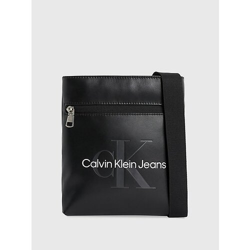 Сумка планшет CALVIN KLEIN, фактура гладкая, черный