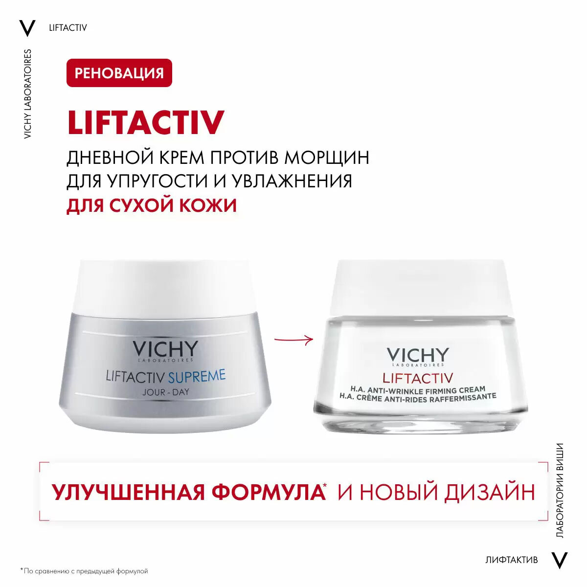 Крем Vichy (Виши) Liftactiv Supreme против морщин для сухой и очень сухой кожи 50 мл L'Oreal Vichy - фото №2